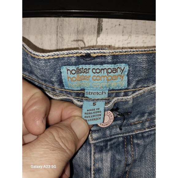 Hollister Jeans Women's Size 5 Blue Bootcut Y2K Stretch - Picture 4 of 7